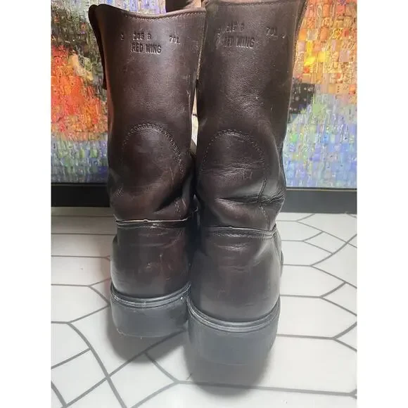 Red Wing Pecos 701 Steel Toe Boots Sz 10.5 B